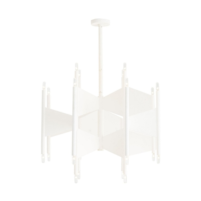 Arteriors 84061 Deskins 24 Light Chandelier White Gesso