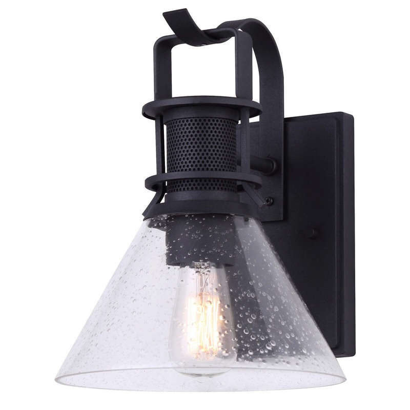 Canarm IOL587BK Avery One Light Outdoor Wall Mount Black