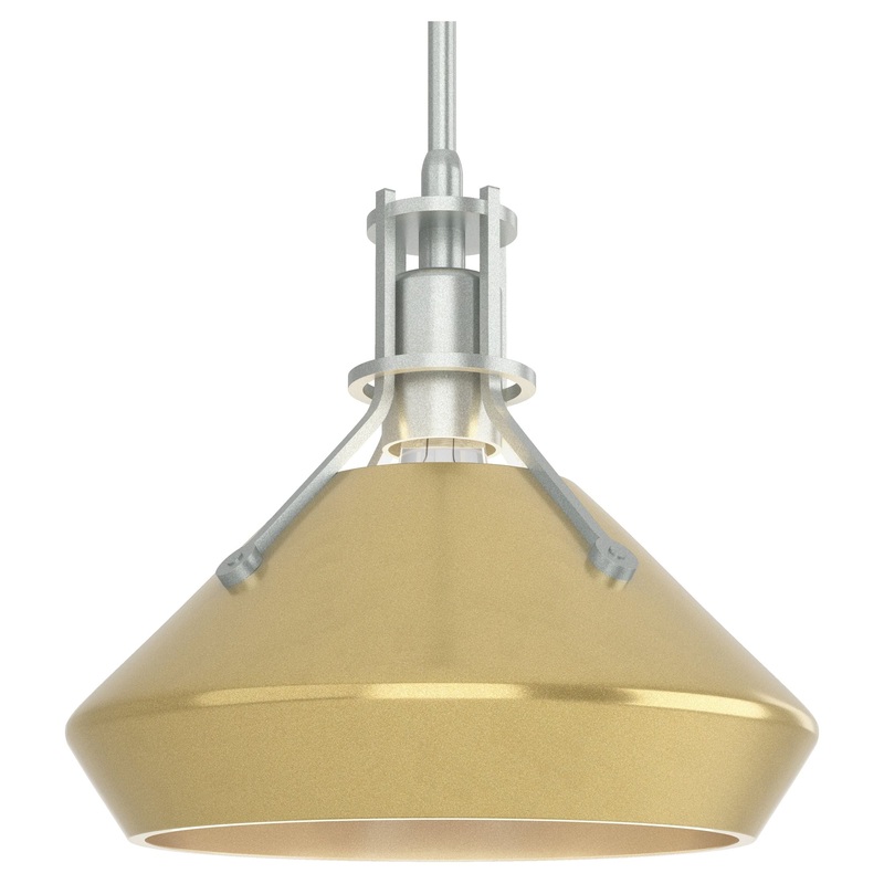 Henry Pendant with Chamfer Vintage Platinum Modern Brass