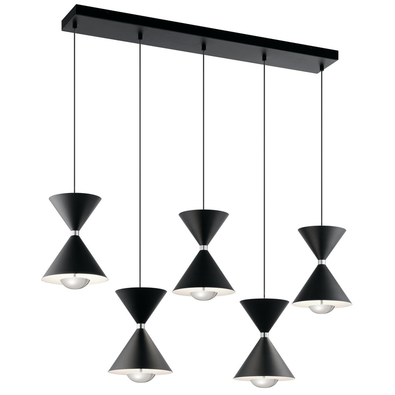 Kichler 84113 LED Linear Chandelier, Matte Black
