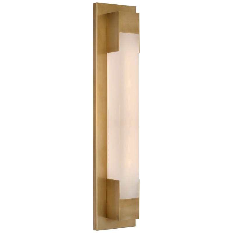 LED Bath Light from the Covet Collection in Antique Burnished Brass Finish by Visual Comfort Signature