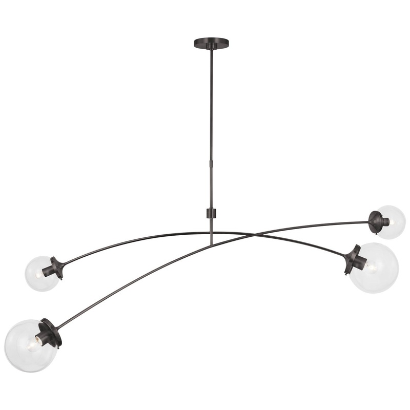 LED Chandelier from the Prescott Collection in Bronze Finish by Visual Comfort Signature