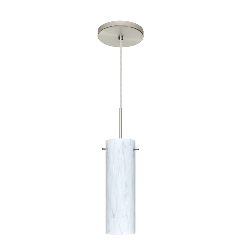 One Light Pendant from the Copa Collection in Satin Nickel Finish by Besa