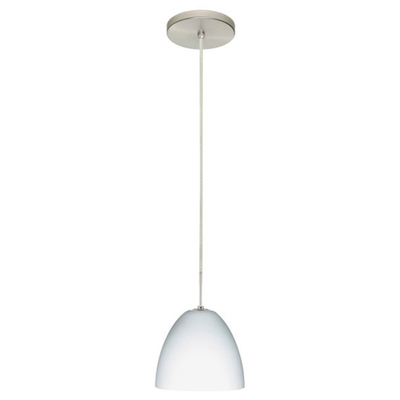 One Light Pendant from the Vila Collection in Satin Nickel Finish by Besa