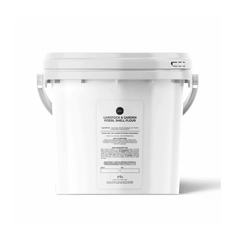Orku 3Kg Fossil Shell Flour Tub – Livestock Garden Diatomaceous Earth