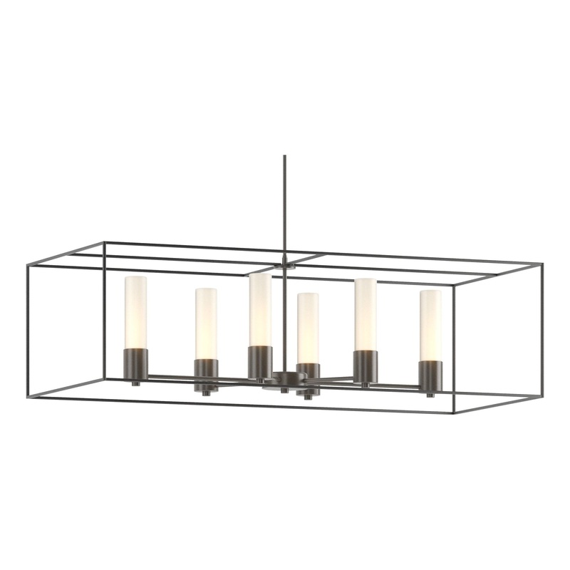 Portico Pendant Dark Smoke Black Opal Glass (GG)