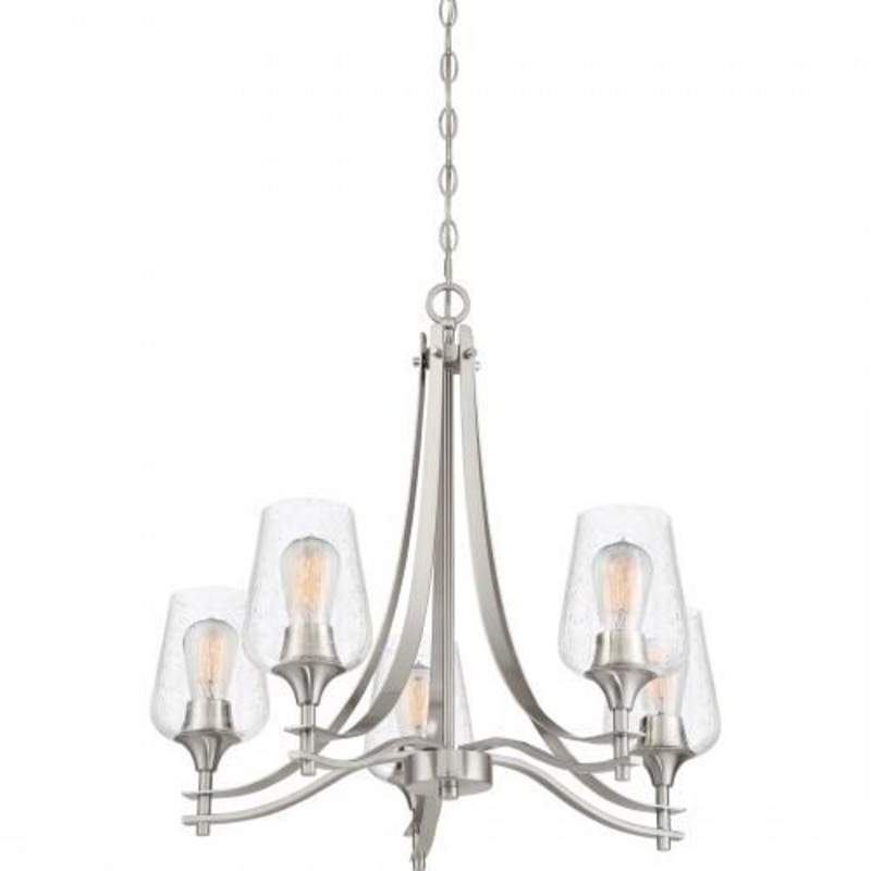 Quoizel TWE5005BN Towne 5 light chandelier brushed nickel Chandelier