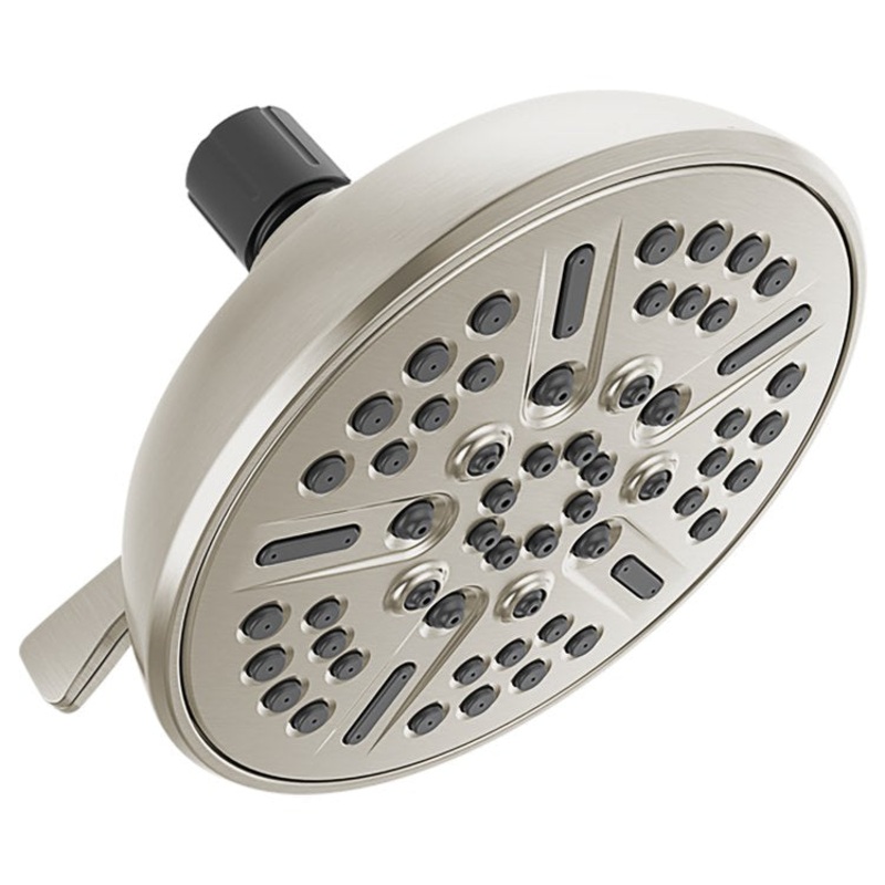 Showerhead Universal 8 Functions Satin Nickel 6 Inch 2.5 Gallons per Minute Touch-Clean