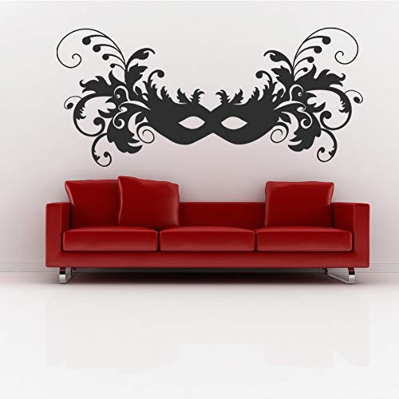 T-MK1169 – Adesivi per testiera del letto, 57 x 126 cm, colore: Nero