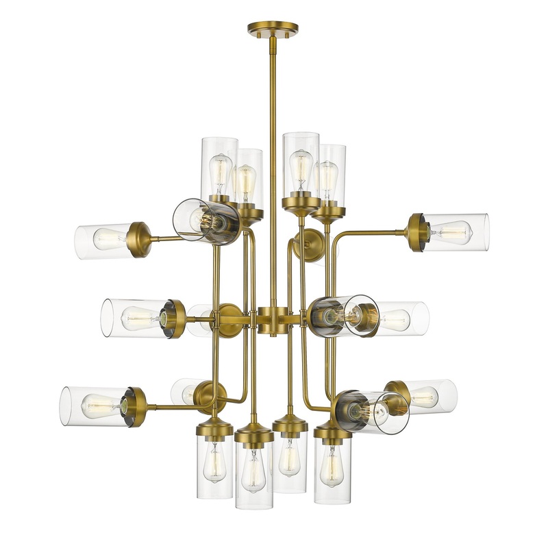 20 Light Pendant from the Calliope Collection in Foundry Brass Finish by Z-Lite