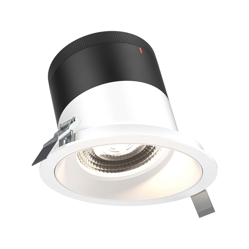 6″ Modular Downlight White with White Trim 20 Degrees Sloped Ceiling