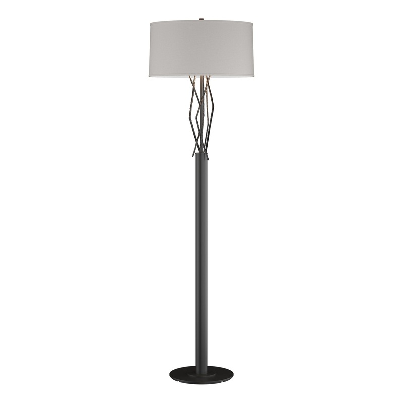 Brindille Floor Lamp Black Flax Shade (SE)