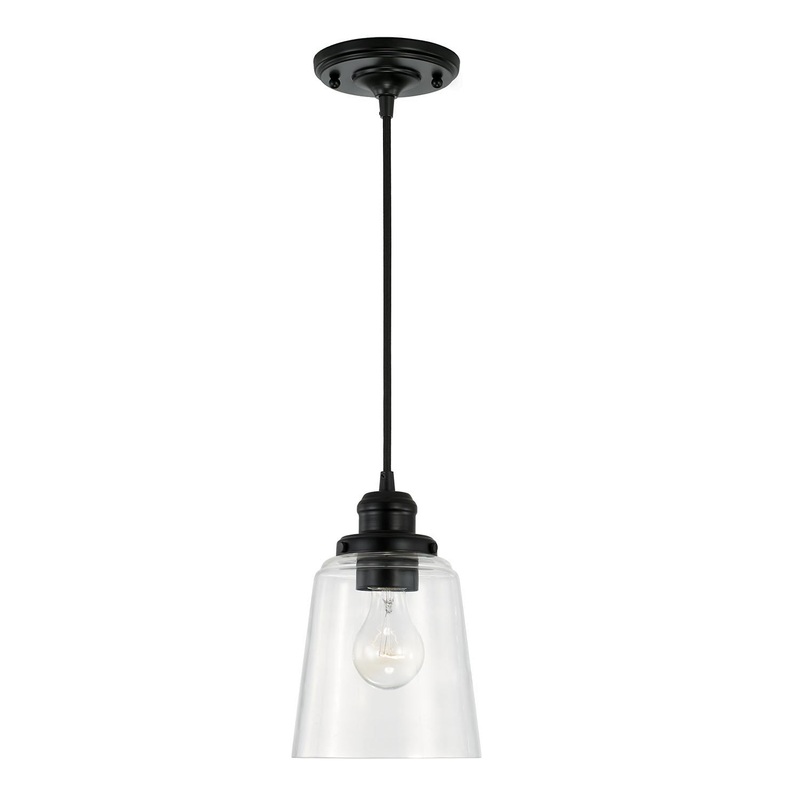Capital Lighting 3718MB-135 Fallon 1 Light Pendant Matte Black