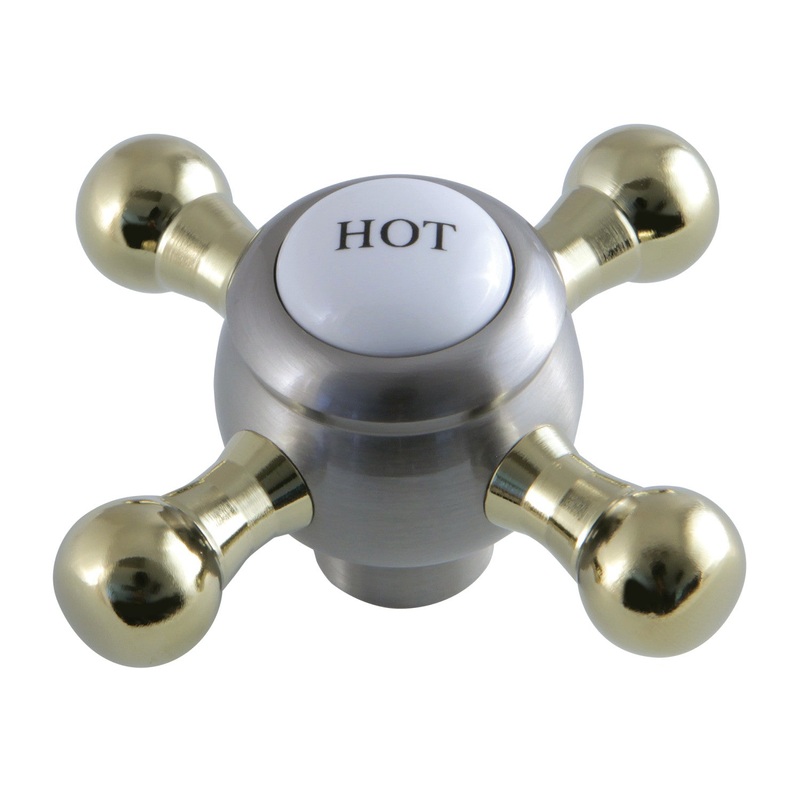 KSH4469BXH Hot Metal Cross Handle, Brushed Nickel/Polished Brass