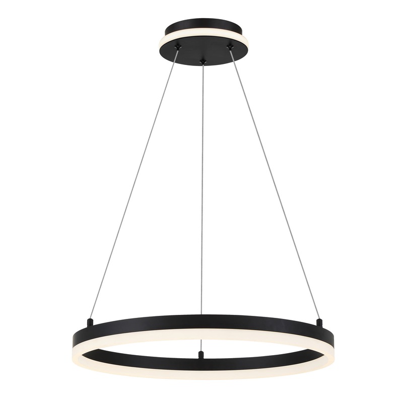 LED Pendant from the Recovery Collection in Coal Finish by George Kovacs