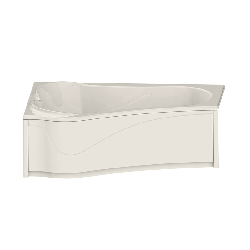 MAAX 105728-L-108-007 Murmur 6043 ASY Acrylic Drop-in Left-Hand Drain Aerosens Bathtub in Biscuit