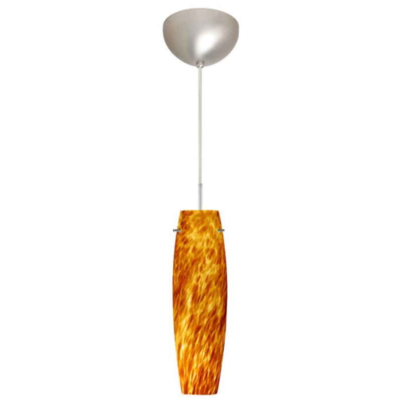 One Light Pendant from the Tu Tu Collection in Satin Nickel Finish by Besa