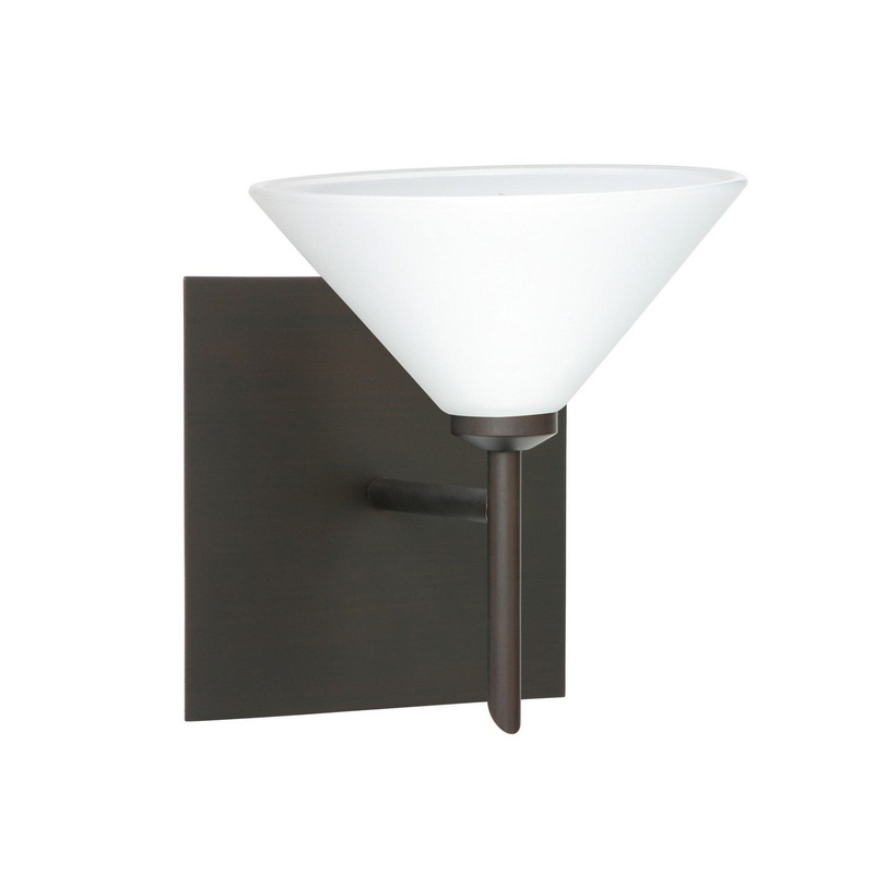 One Light Wall Sconce from the Kona Collection in Bronze Finish by Besa