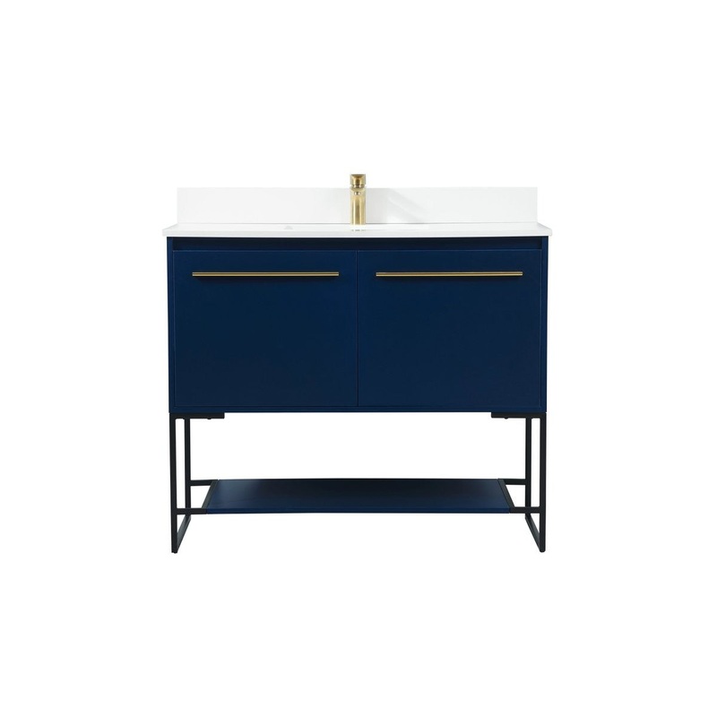 Vanity Sink Set from the Sloane Collection in Blue Finish by Elegant Lighting
