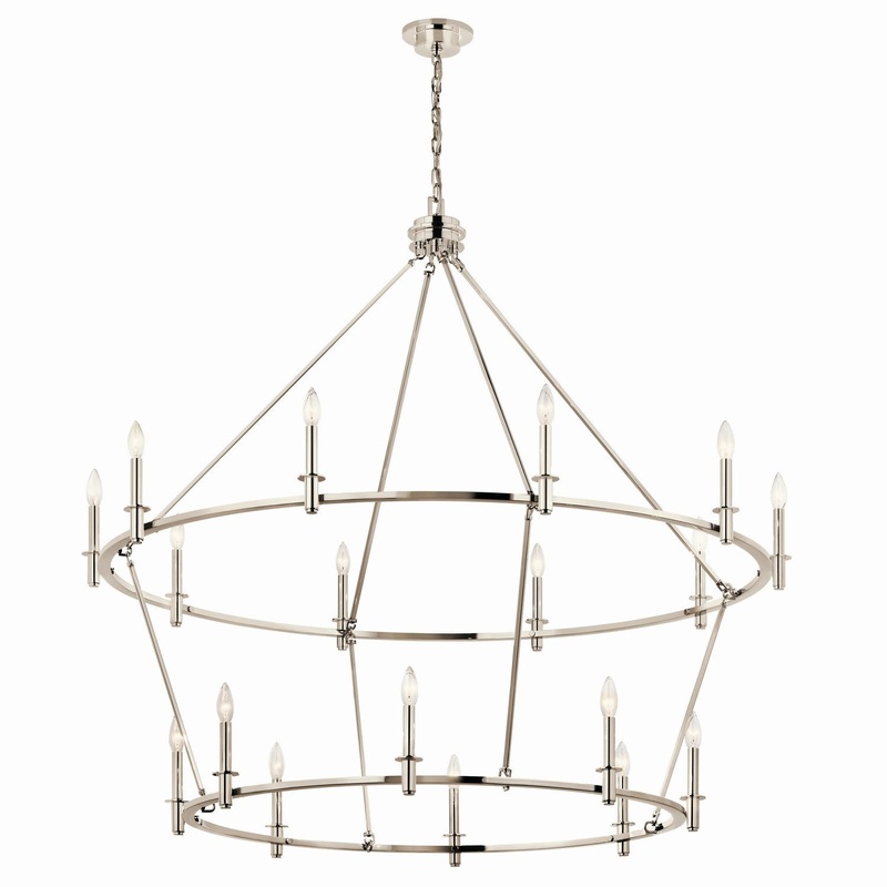 18 Light Chandelier from the Carrick Collection in Polished Nickel Finish by Kichler