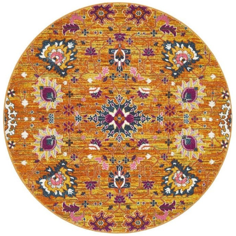 Babylon 210 Rust Round by Rug Culture-240X240CM – ROUND