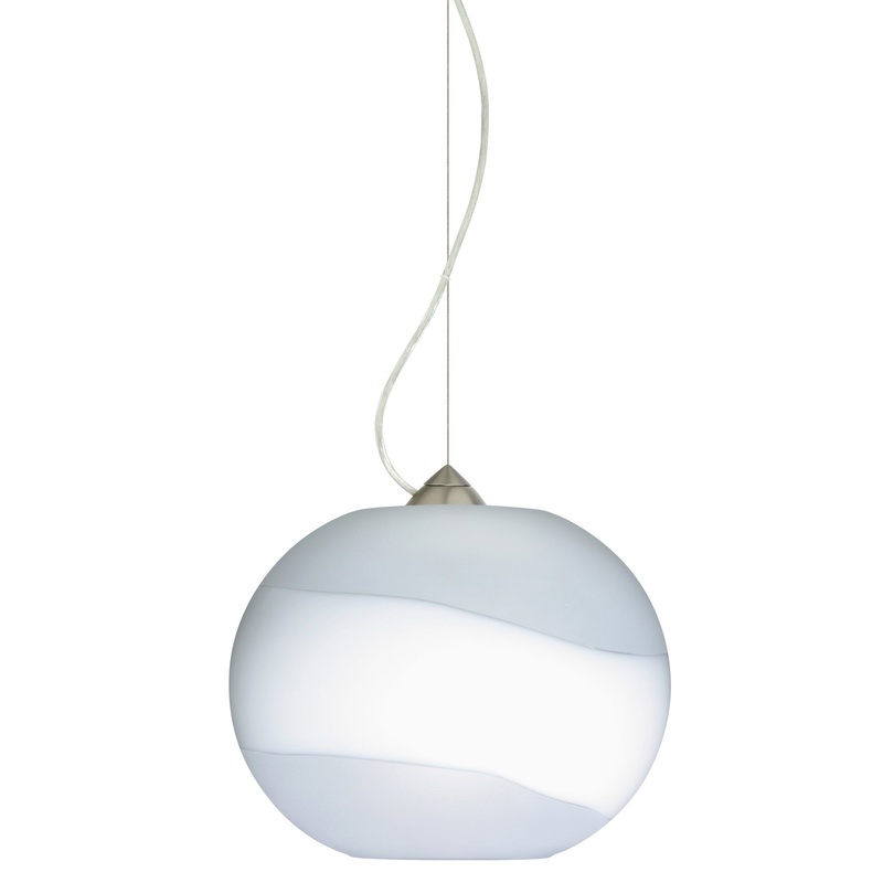 Besa 1KX-477699-SN Luna One Light Pendant Satin Nickel