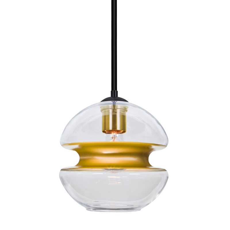 Besa 1TT-HULA8GD-BK Hula 8 One Light Pendant Black