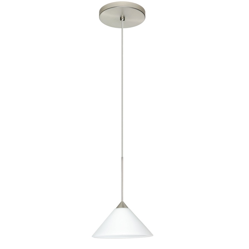 Besa 1XT-117607-SN Kona One Light Pendant Satin Nickel