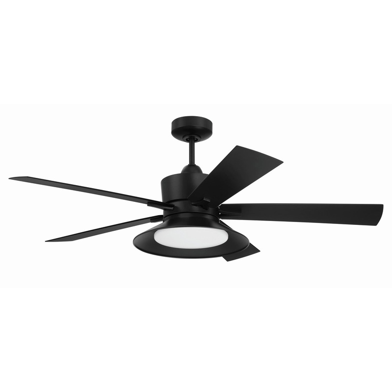 Craftmade TOP52FB5 Topper 52″Ceiling Fan Flat Black