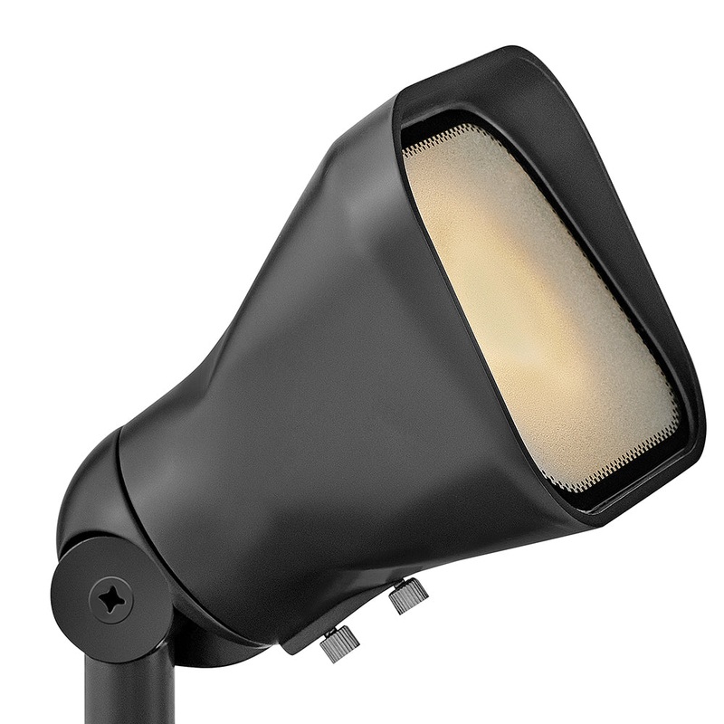 Hardy Island Accent Flood Light Brass Satin Black 3000K LumaCore LED
