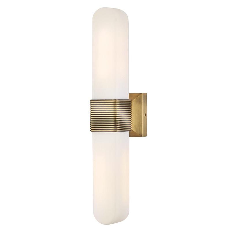 LED Wall Sconce from the Cotes Collection in Lacquered Brass Finish by Hinkley