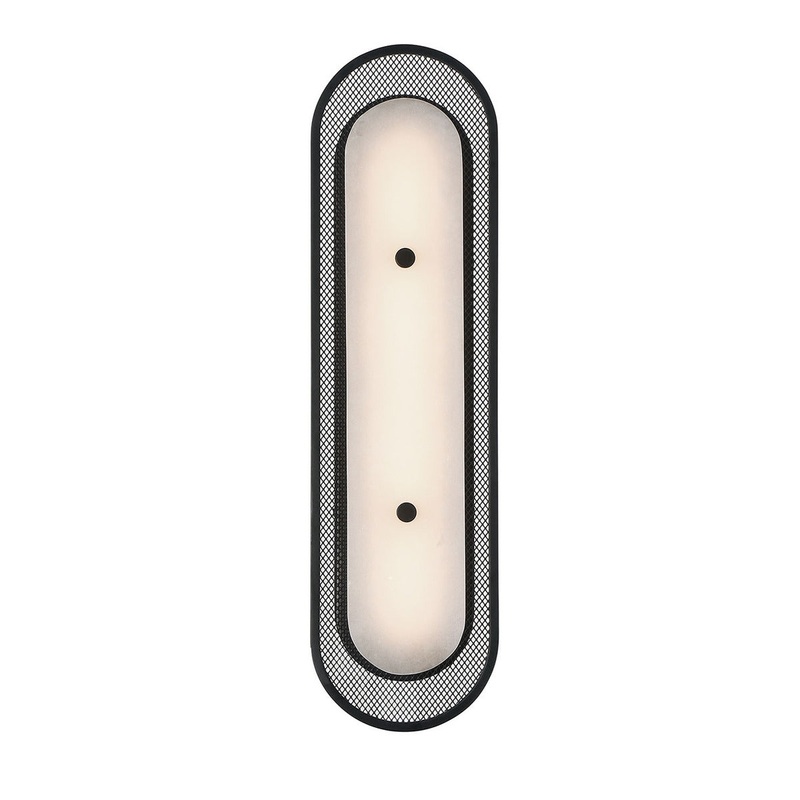 Tramore 22″ Wall Sconce Black Alabaster Glass