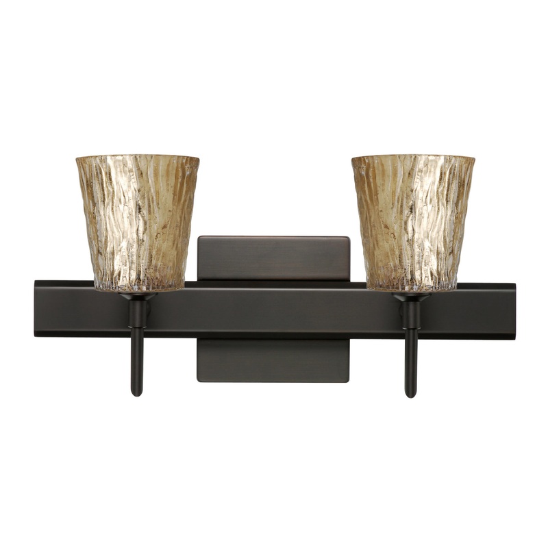 Two Light Wall Sconce from the Nico Collection in Bronze Finish by Besa