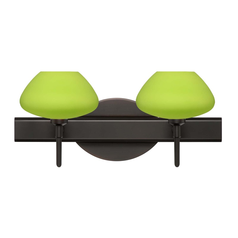 Two Light Wall Sconce from the Peri Collection in Bronze Finish by Besa