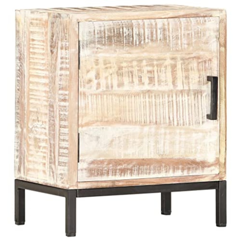 vidaXL Comodino 40x30x50 cm in Legno Massello di Acacia