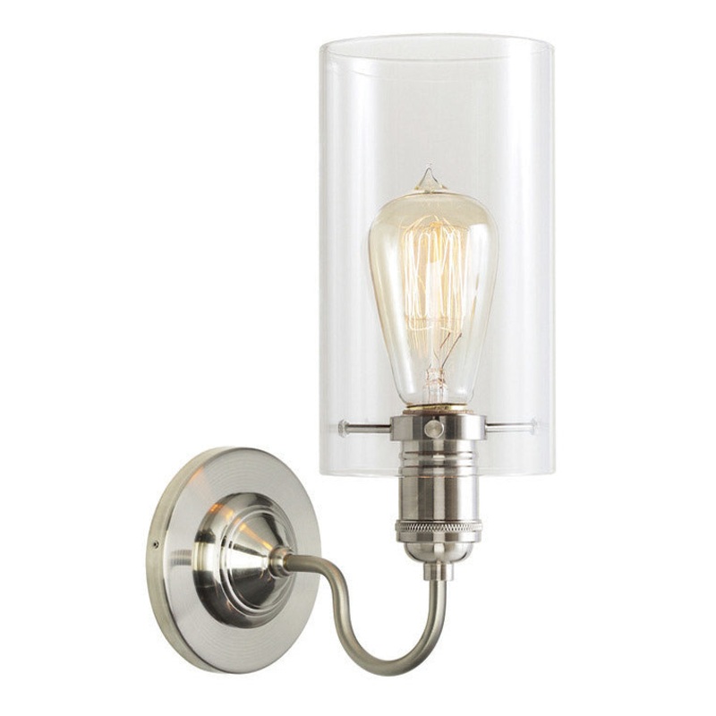 Wall Sconce from the Retro Cylinder Collection in Polished Nickel Finish by Stone Lighting