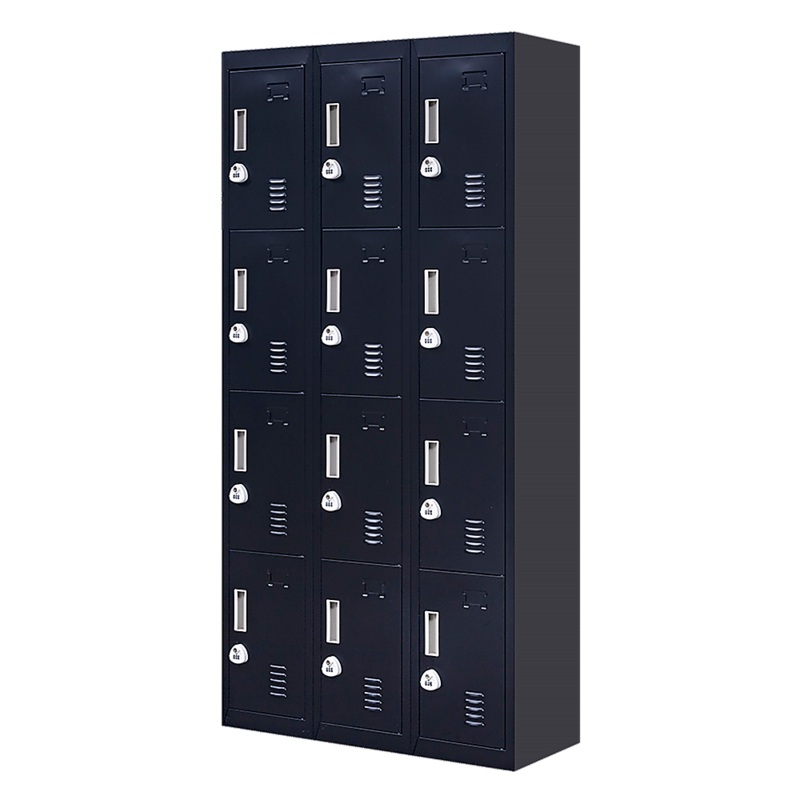 12-Door Locker for Office Gym Shed School Home Storage – 3-Digit Combination Lock