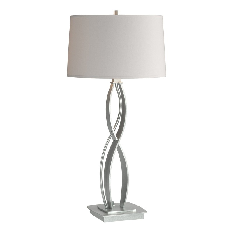 Almost Infinity Table Lamp Vintage Platinum Flax Shade (SE)