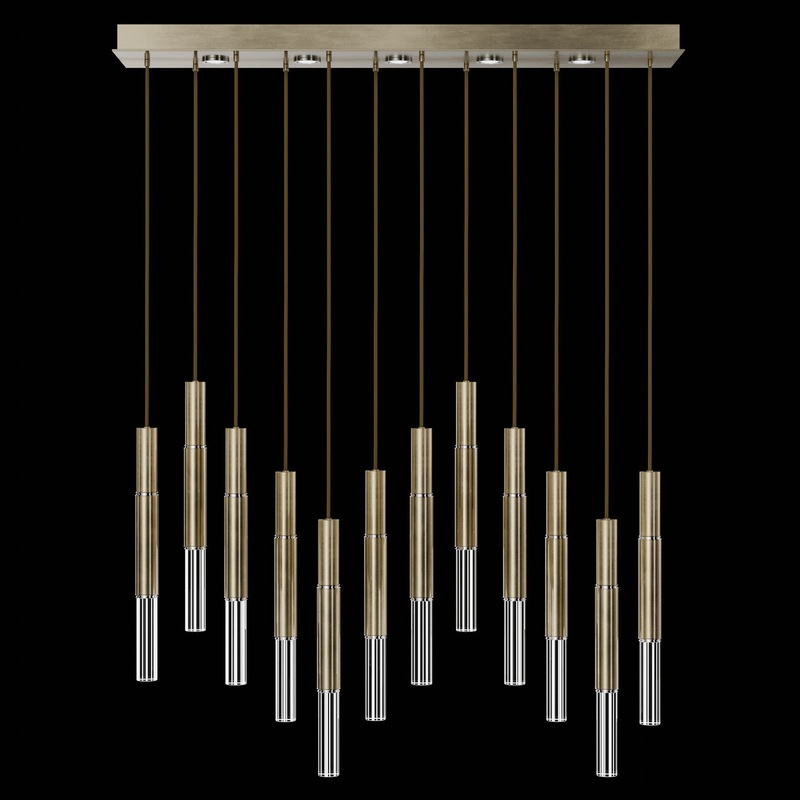 Antonia 61″W Rectangular Pendant Soft Gold Leaf/Nickel/No Skin