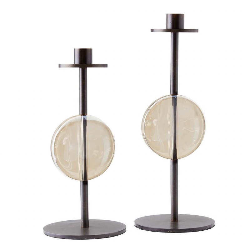 Arteriors ACC02 Terrell Candleholders, Set of 2 Champagne