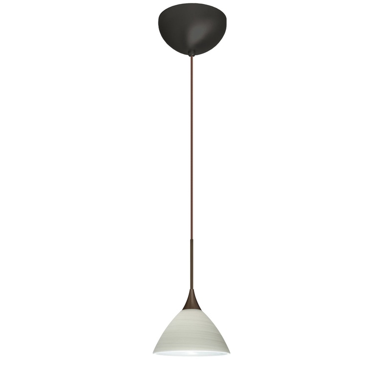 Besa 1XC-1743KR-LED-BR Domi One Light Pendant Bronze