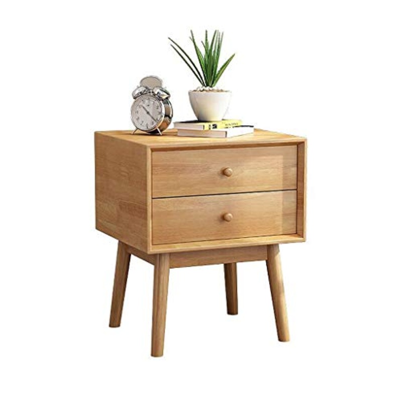 Comodini Decorazione Addensare Domestica Pine all’Ingrosso Locker Doppio pompaggio Camera di Studio da Terra Multifunzione Storage Box 44X40X50cm MUMUJIN (Color : Wood Color)