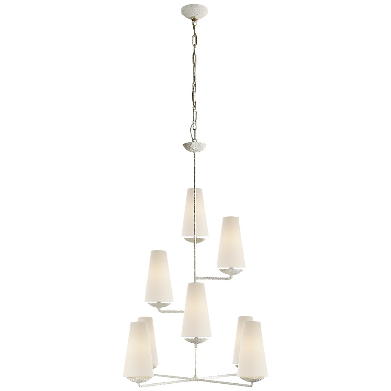 Eight Light Chandelier from the Fontaine Collection in Plaster Finish by Visual Comfort Signature