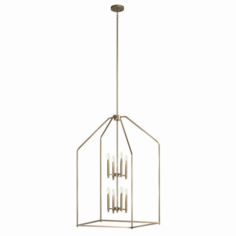 Eight Light Foyer Pendant from the Madden Collection in Champagne Bronze Finish by Kichler