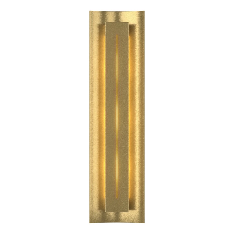 Gallery Sconce Modern Brass Ivory Art Glass (CC)