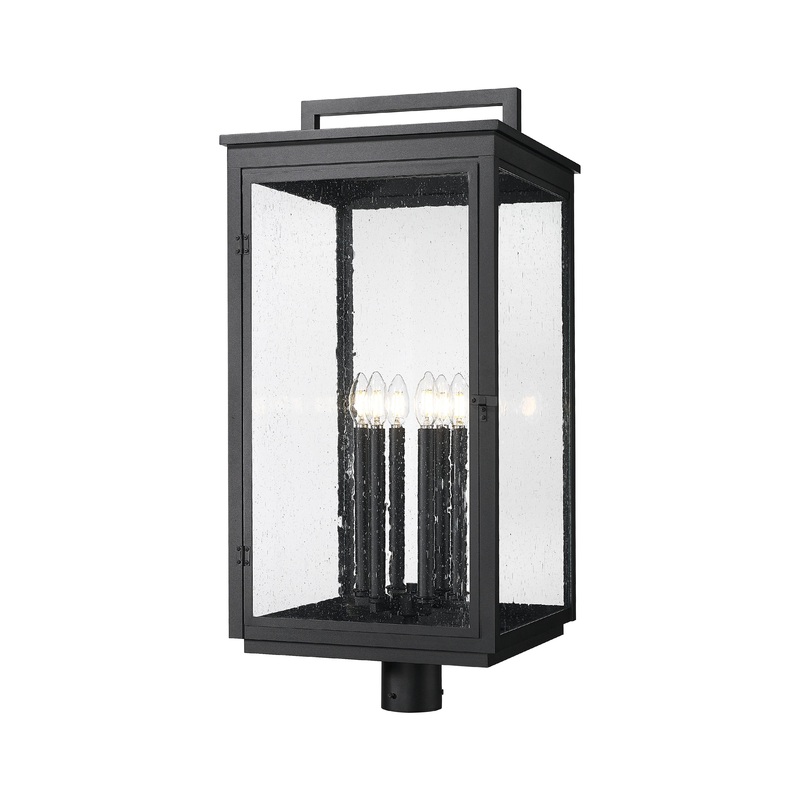 Hartwell 6-Light Outdoor Post Mount Fixture Sand Black