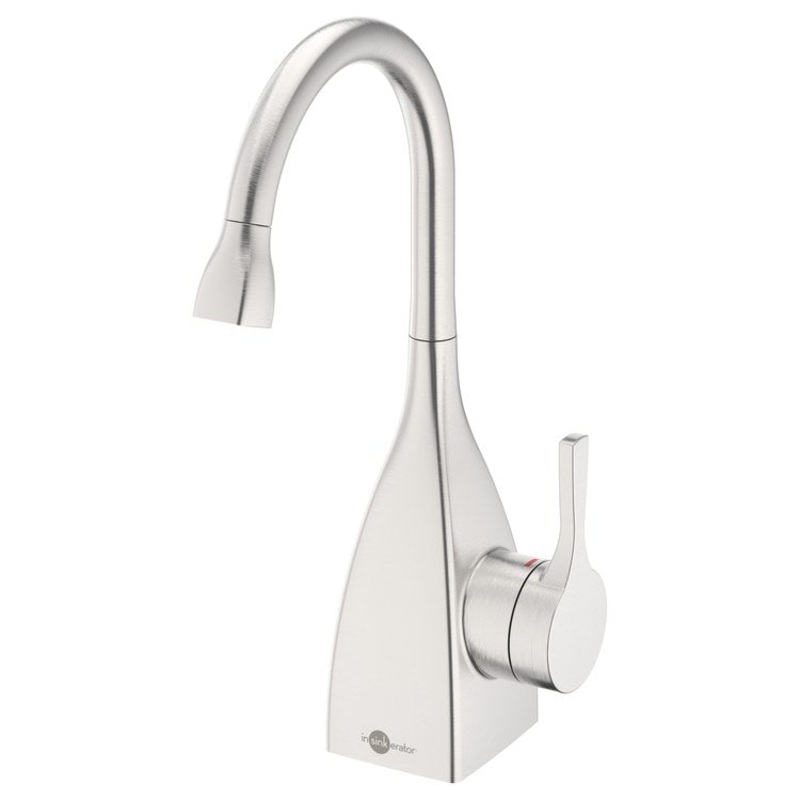 Hot Water Dispenser Showroom Transitional 1020 Instant 1 Lever ADA Gooseneck Swivel 360 DEG Stainless Steel