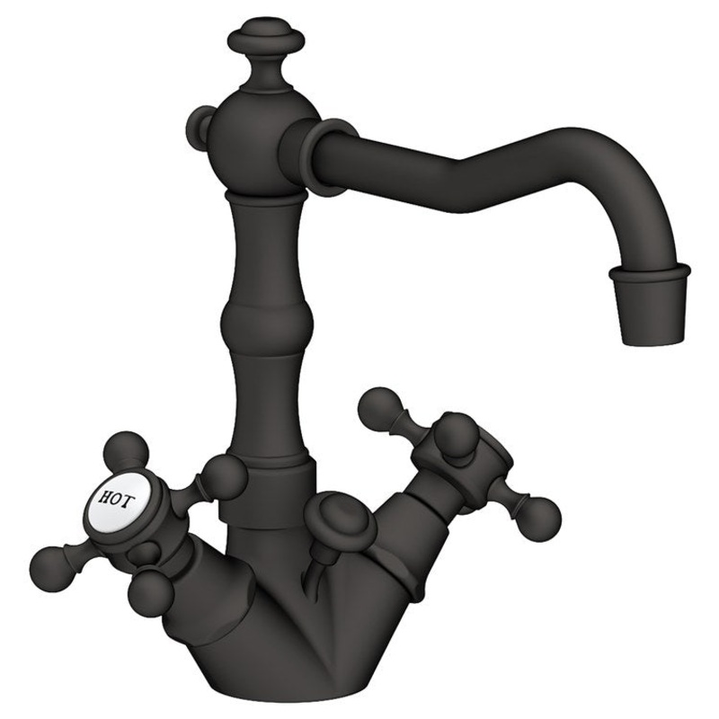 Lavatory Faucet Chesterfield 2 Cross ADA Flat Black 1.2 Gallons per Minute Brass Spout Height 5-1/4 Inch
