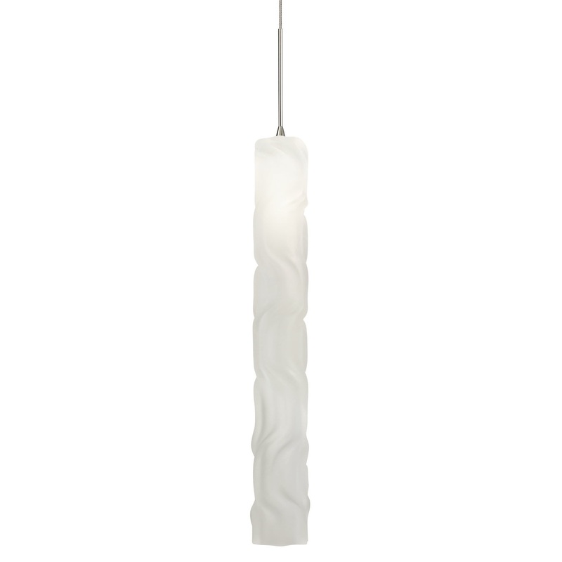 One Light Pendant from the Flo Collection in Polished Nickel Finish by Stone Lighting
