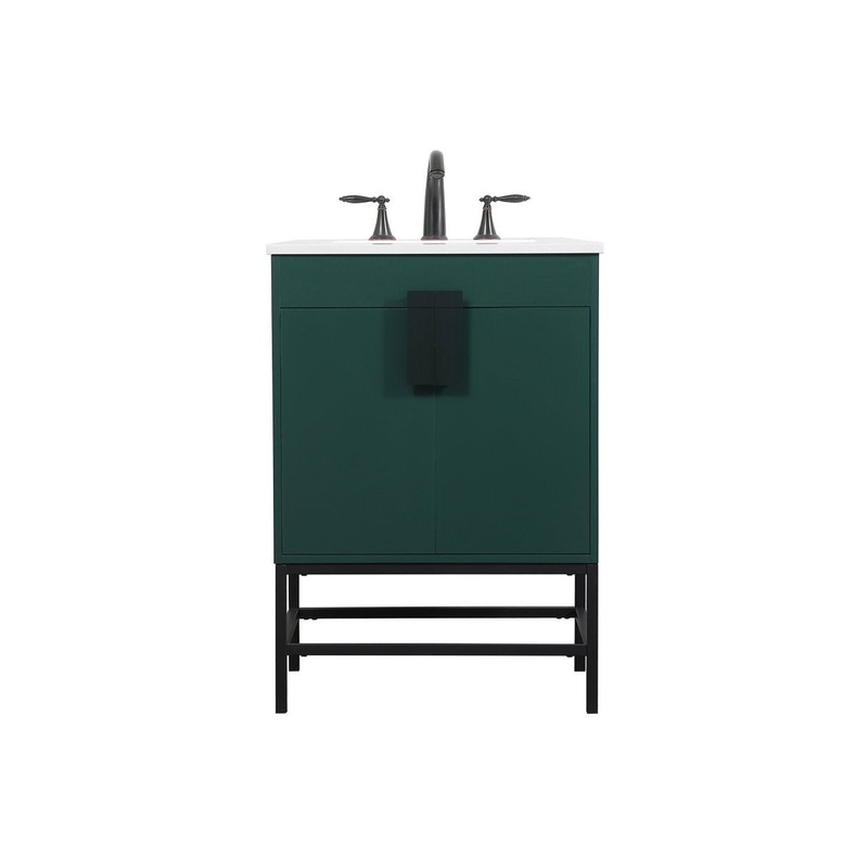 Single Bathroom Vanity from the Eugene Collection in Green Finish by Elegant Lighting